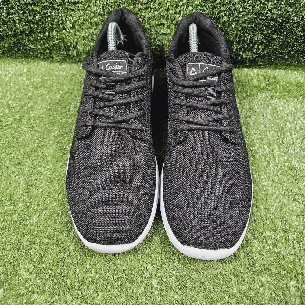 Travis Mathew Cuater The Daily  Black Knit Athletic Comfort Sneakers Mens 10